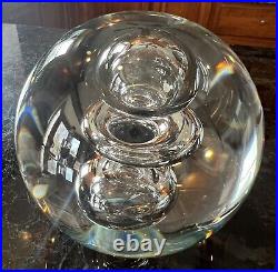 Vintage LARGE Rollin Karg Style Hand Blown Glass Bubble Paperweight- Unsigned
