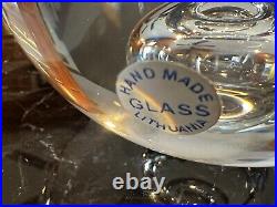 Vintage LARGE Rollin Karg Style Hand Blown Glass Bubble Paperweight- Unsigned
