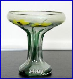 Vintage L. C. Tiffany Favril Paperweight Glass Vase Table Yellow Blossoms
