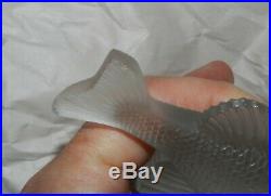 Vintage Lalique France Perch Fish Paperweight / Figurine, signed