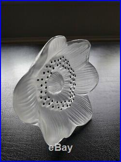 Vintage Lalique Large Clear Anemone, Flower, 1161400 Perfect Condition