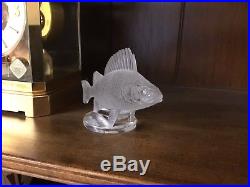 Vintage Lalique Poisson Perch Fish Figural Car Mascot Paperweight