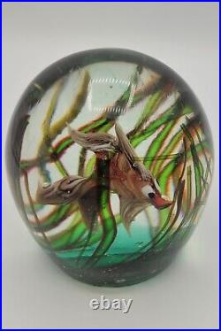 Vintage Large Murano Art Glass Fish Paperweight 1260