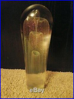 Vintage Large Studio Signed R W Stephan 1983 Dichroic Art Glass Paperweight 9