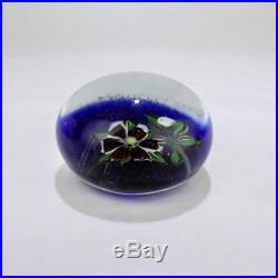 Vintage Lewis V Kain Pansy Glass Paperweight Studio Lampwork GL
