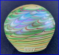 Vintage Lundberg Studios Butterfly Paperweight 1979 Pulled Feather 3