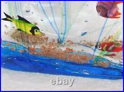 Vintage MCM Murano Glass Fish Aquarium Tank Sculpture Barbini Paperweight 8