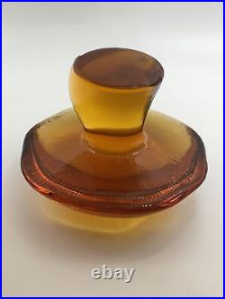 Vintage Mcm Viking Amber Glass Mushroom Paperweight/figurine. 2.25x3.25