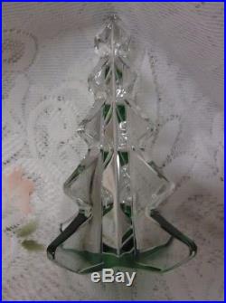 Vintage Mikasa Art Glass Crystal Figurine Christmas Tree Paperweight