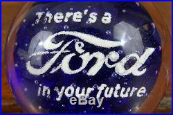 Vintage Millville Frit Ford Glass Paperweight Theres A Ford In Your Future