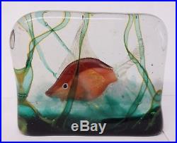 Vintage Murano Art Glass Aquarium Fish Paperweight, no 2