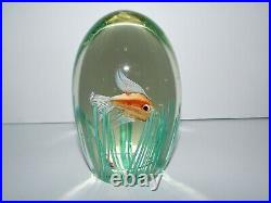 Vintage Murano Art Glass Fish Paperweight 889-1