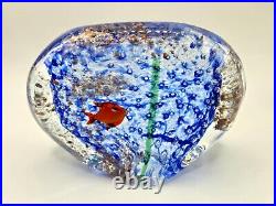 Vintage Murano Art Glass Paperweight Fish Tank Aquarium Sculpture