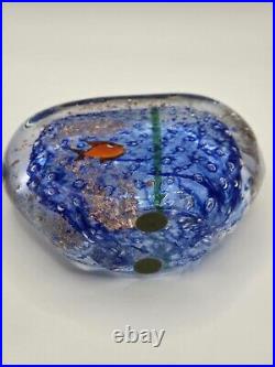 Vintage Murano Art Glass Paperweight Fish Tank Aquarium Sculpture