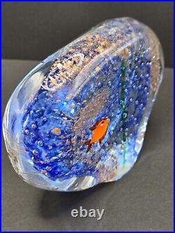 Vintage Murano Art Glass Paperweight Fish Tank Aquarium Sculpture