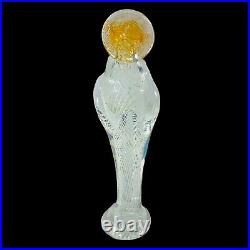 Vintage Murano Art Glass Paperweight Madonna Virgin Gold Venezia 12T Swirl