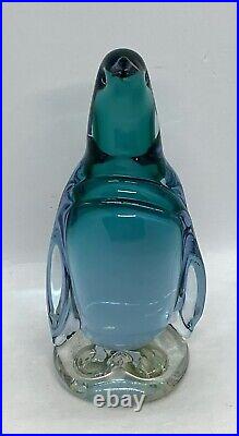 Vintage Murano Art Glass Penguin Figurine Paperweight 5.3/8