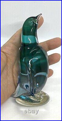 Vintage Murano Art Glass Penguin Figurine Paperweight 5.3/8