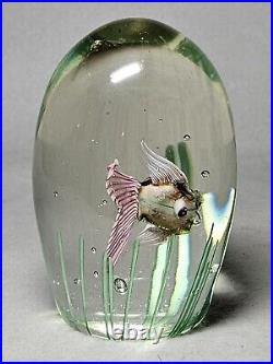 Vintage Murano Fratelli Toso Italian Art Glass Fish Aquarium Glass Paperweight