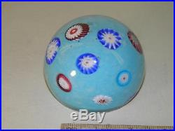 Vintage Murano Glass Mileflori Paperweight With Label