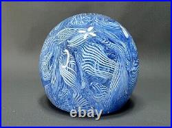Vintage Murano Latticino Lattice Scramble Glass Ball Paperweight Fratelli Toso