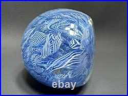 Vintage Murano Latticino Lattice Scramble Glass Ball Paperweight Fratelli Toso