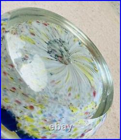 Vintage Murano Millefiori Art Glass Paperweight 3 Diameter Verified