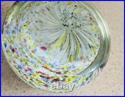 Vintage Murano Millefiori Art Glass Paperweight 3 Diameter Verified