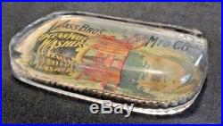 Vintage OCEAN WAVE WASHER glass paperweight VOSS BROS. MFG CO. DAVENPORT, IA