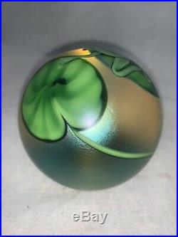 Vintage Orient & Flume Art Glass Frog Paperweight Signed Bruce Sillars-1981