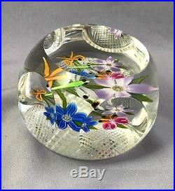 Vintage PERTHSHIRE Dragonfly Art Glass Paperweight