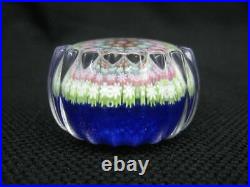 Vintage PERTHSHIRE Glass Concentric Star Millefiori 1 3/4 Paperweight Scotland