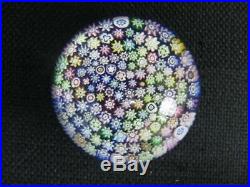 Vintage PERTHSHIRE Glass Concentric Star Millefiori 2 Paperweight Scotland