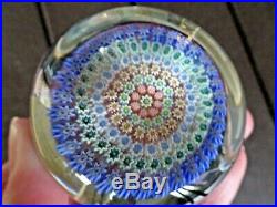 Vintage PERTHSHIRE Glass Scotland Concentric Star Millefiori Paperweight