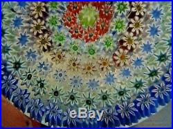 Vintage PERTHSHIRE Glass Scotland Concentric Star Millefiori Paperweight