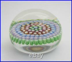 Vintage PERTHSHIRE Millefiori Art Glass Scotland Concentric Star Paperweight