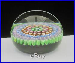 Vintage PERTHSHIRE Millefiori Art Glass Scotland Concentric Star Paperweight