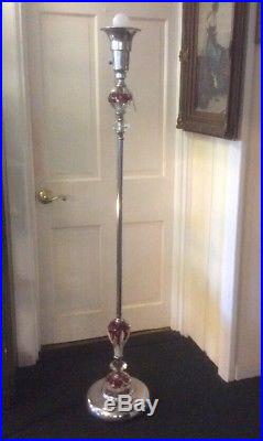 Vintage Paper Weight Floor Lamp St Clair Glass Mid Century