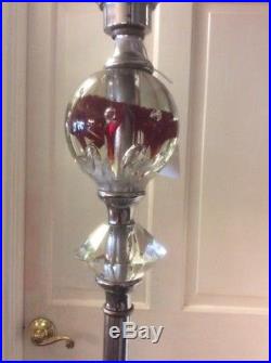 Vintage Paper Weight Floor Lamp St Clair Glass Mid Century