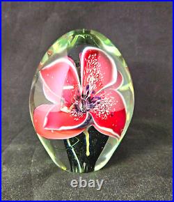 Vintage Paper Weight Signed & Dated 1989 with Serial WSF7090 Beautiful Orchid