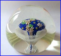 Vintage Paperweight Murano Mushroom Form Millefiori Antique Art Glass