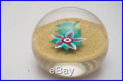 Vintage Paul Ysart Glass Paperweight Flower On Sand