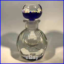 Vintage Perthshire Art Glass Paperweight Bottle Faceted Closepack Millefiori