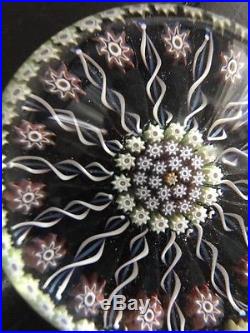 Vintage Perthshire Clovers Star Concentric Millefiori Paperweight