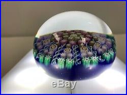 Vintage Perthshire Millefiori Cane Paperweight Scotland WithSticker Signed