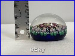 Vintage Perthshire Millefiori Cane Paperweight Scotland WithSticker Signed