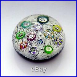 Vintage Perthshire PP11 signed millefiori glass paperweight / presse papiers