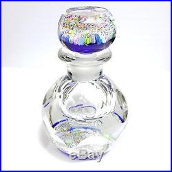 Vintage Perthshire PP15 Millefiori Glass Ink Bottle Paperweight Signed Sticker
