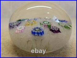Vintage Perthshire P 1975 Scottish Glass Paperweight Cane Millefiori Silhouettes