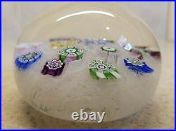 Vintage Perthshire P 1975 Scottish Glass Paperweight Cane Millefiori Silhouettes